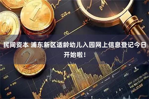 民间资本 浦东新区适龄幼儿入园网上信息登记今日开始啦!